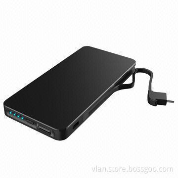 3000mAh capacity portable phone charger for iPhone, macro USB, fashionable, ultra-thin, 4 smart LEDs